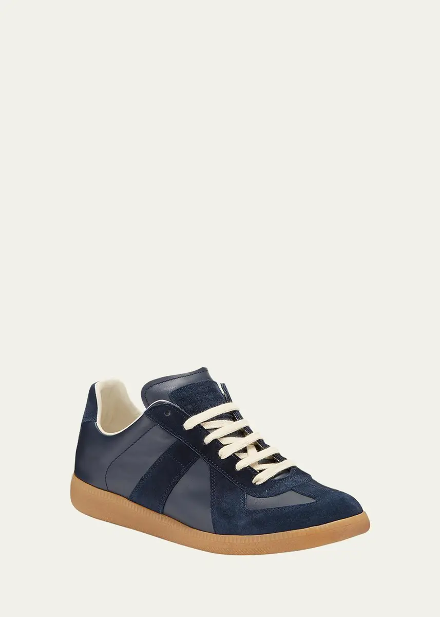 Maison Margiela Men's Replica Leather Low-Top Sneakers | Thumbnail 10 Maison Margiela Men's Replica Leather Low-Top Sneakers | Thumbnail 10