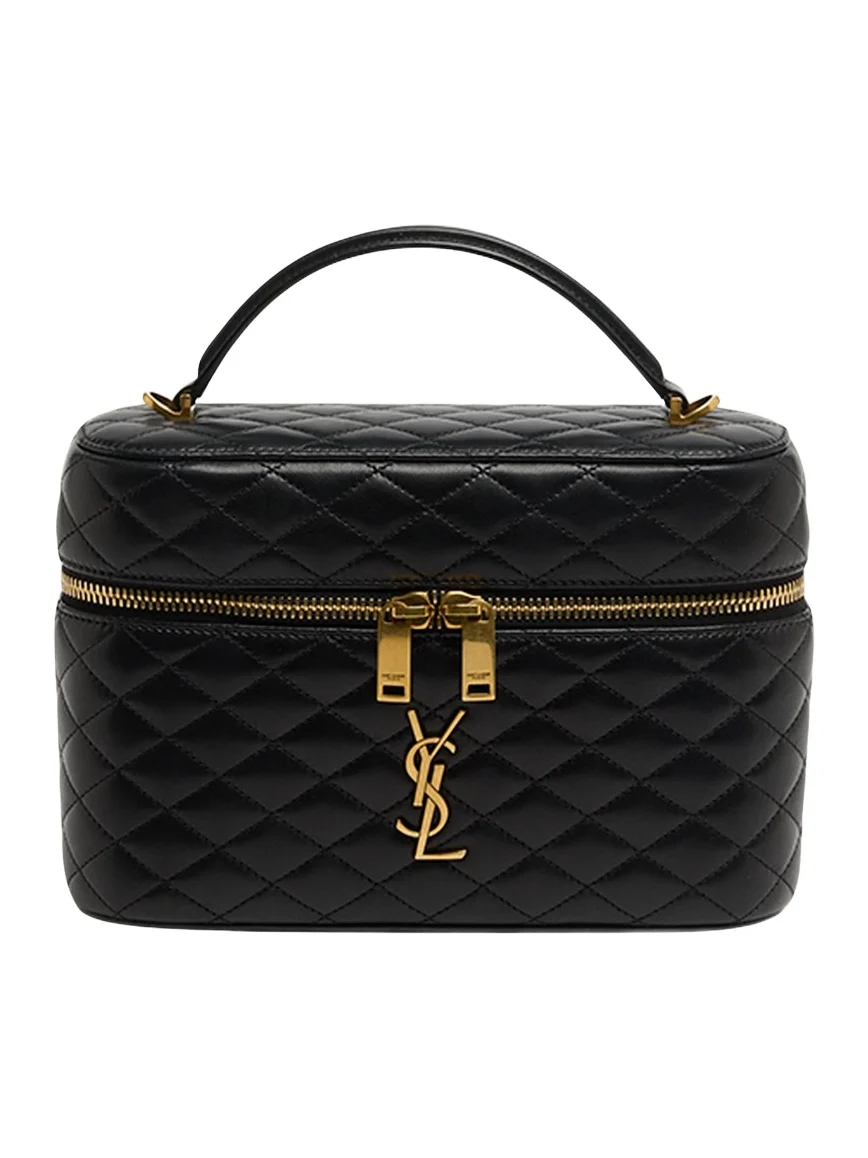 Saint Laurent Gaby Large YSL Vanity Bag in Quilted Leather