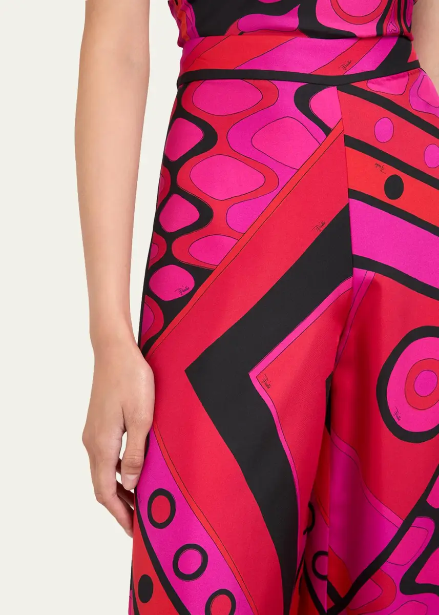 PUCCI Vivara Silk Twill Wide-Leg Pants | Thumbnail 5 PUCCI Vivara Silk Twill Wide-Leg Pants | Thumbnail 5
