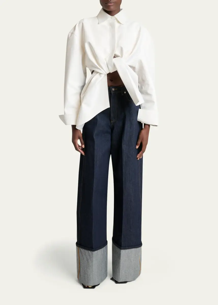 Givenchy Turn-Up Wide-Leg Denim Trousers | Thumbnail 2