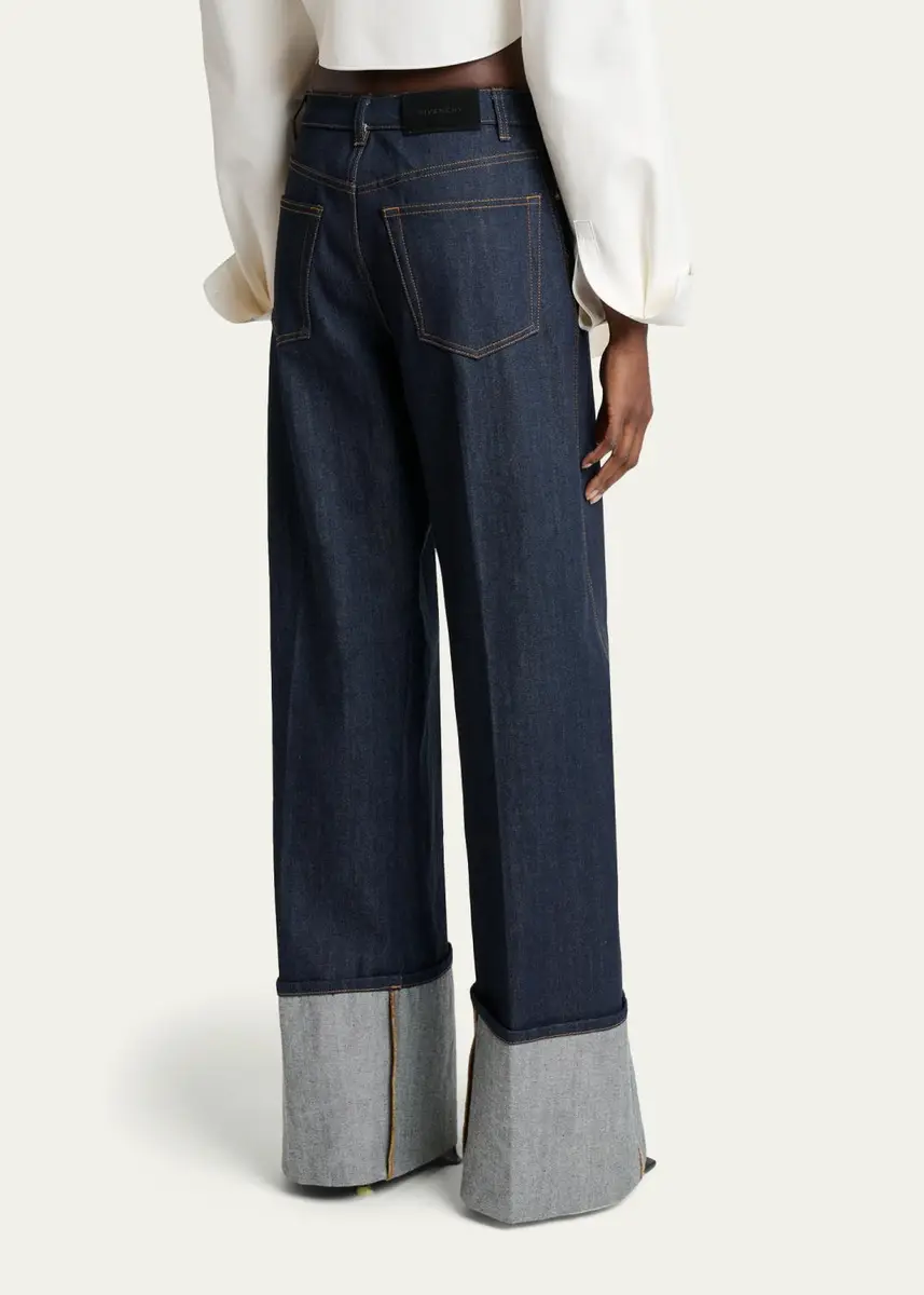 Givenchy Turn-Up Wide-Leg Denim Trousers | Thumbnail 3