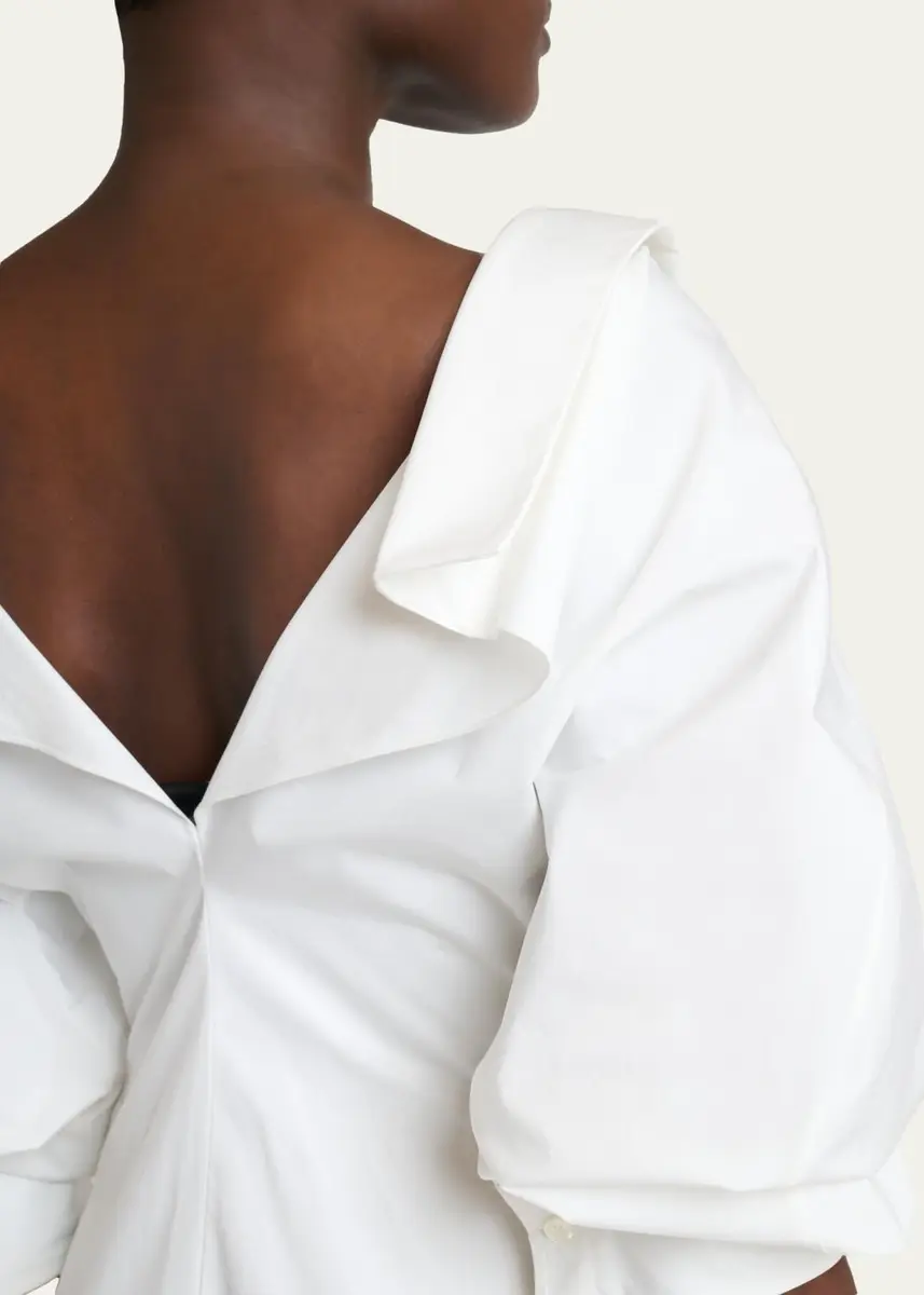 Givenchy Slashed Draped Cotton Poplin Maxi Shirtdress | Thumbnail 5 Givenchy Slashed Draped Cotton Poplin Maxi Shirtdress | Thumbnail 5