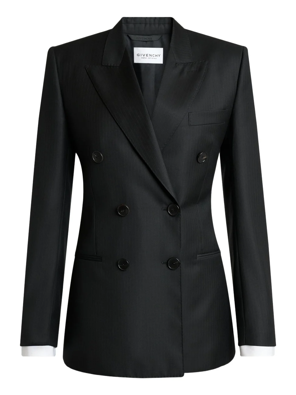 Givenchy Double-Breasted Pinstripe Wool Jacket