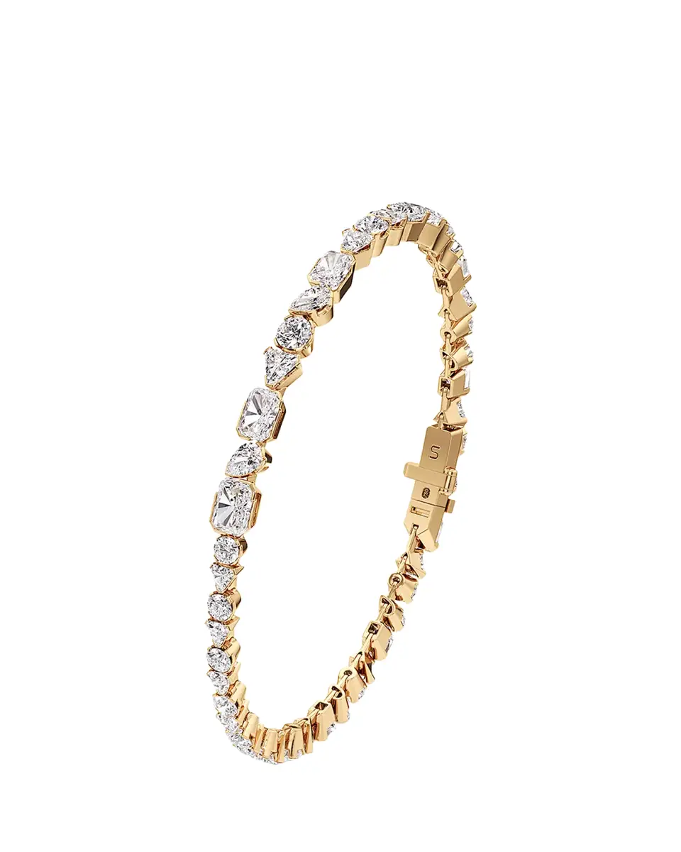 Unsaid Meta Lab-Grown Diamond Eternity Bracelet in 18K Yellow Gold | Thumbnail 2 Unsaid Meta Lab-Grown Diamond Eternity Bracelet in 18K Yellow Gold | Thumbnail 2