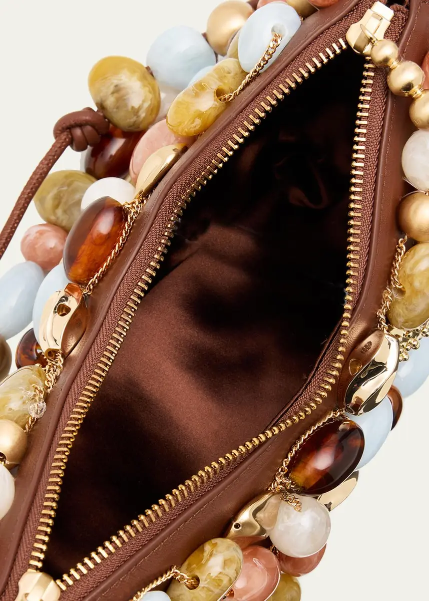 Cult Gaia Mercier Multicolor Stone Leather Shoulder Bag | Thumbnail 4 Cult Gaia Mercier Multicolor Stone Leather Shoulder Bag | Thumbnail 4