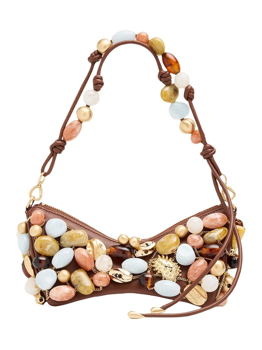 Mercier Multicolor Stone Leather Shoulder Bag Mercier Multicolor Stone Leather Shoulder Bag