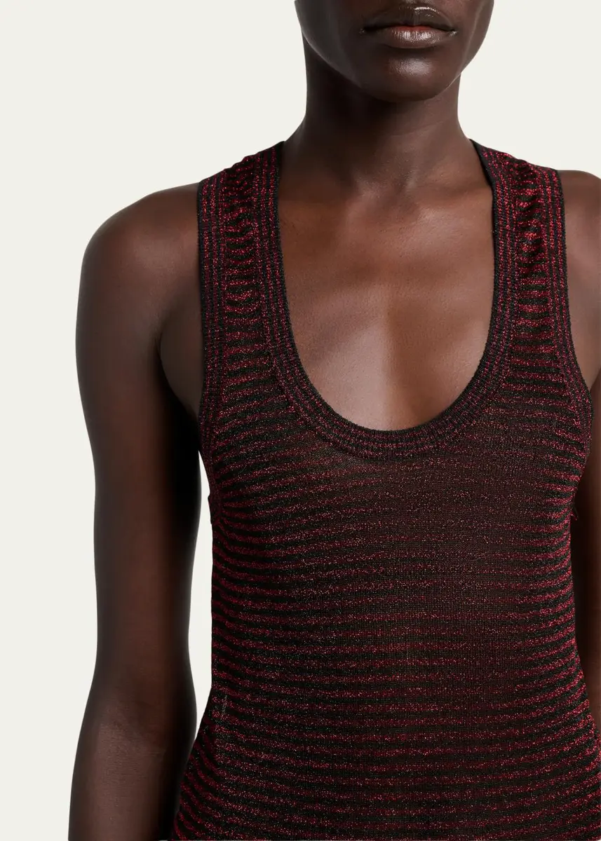Isabel Marant Cevara Metallic Striped Tank Top | Thumbnail 5 Isabel Marant Cevara Metallic Striped Tank Top | Thumbnail 5