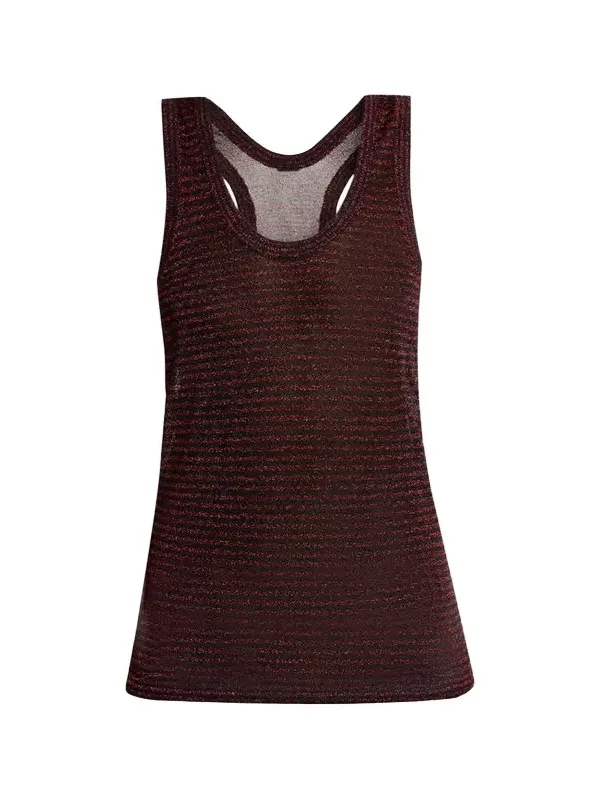 Cevara Metallic Striped Tank Top
