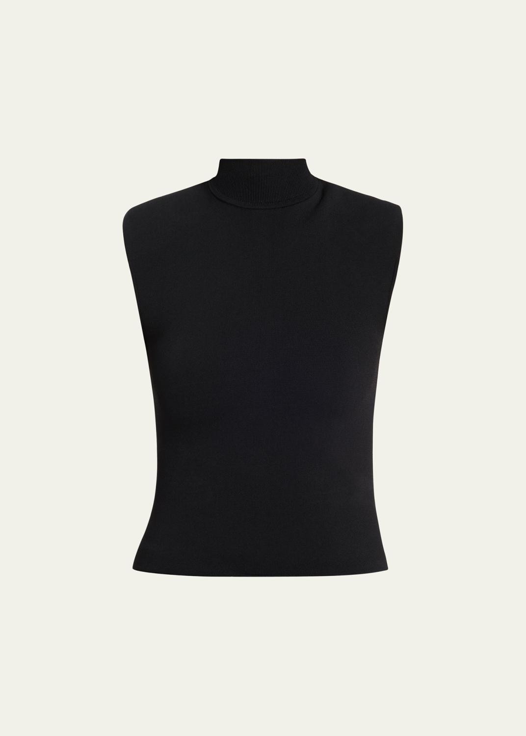 Toccin Diala Sleeveless Mock-Neck Knit Top