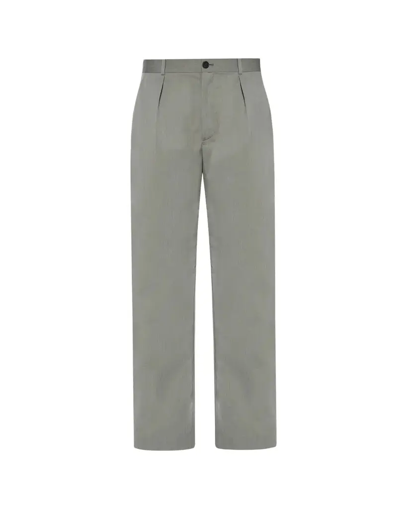 The Row Men's Tami Straight-Leg Pleated Wool Pants
