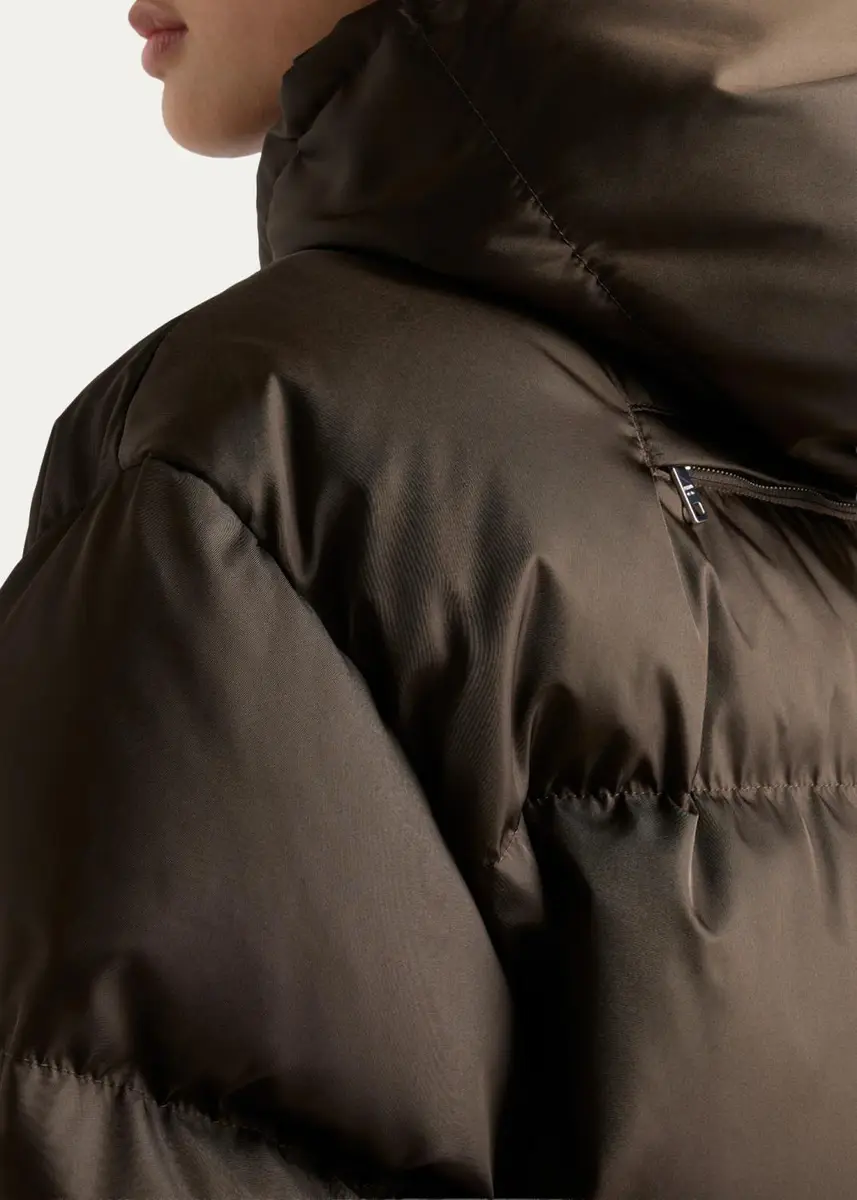 Prada Re-Nylon Hooded Down Jacket | Thumbnail 5 Prada Re-Nylon Hooded Down Jacket | Thumbnail 5