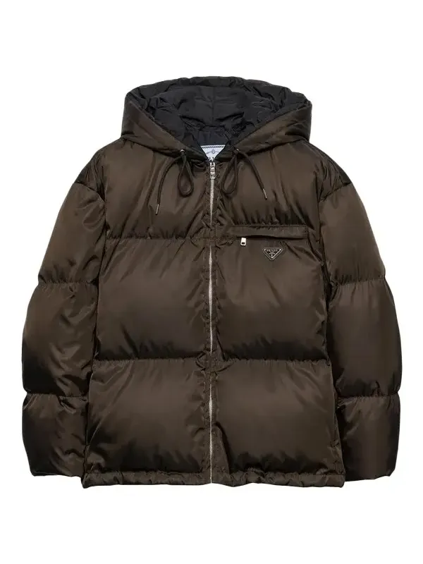 Prada Re-Nylon Hooded Down Jacket