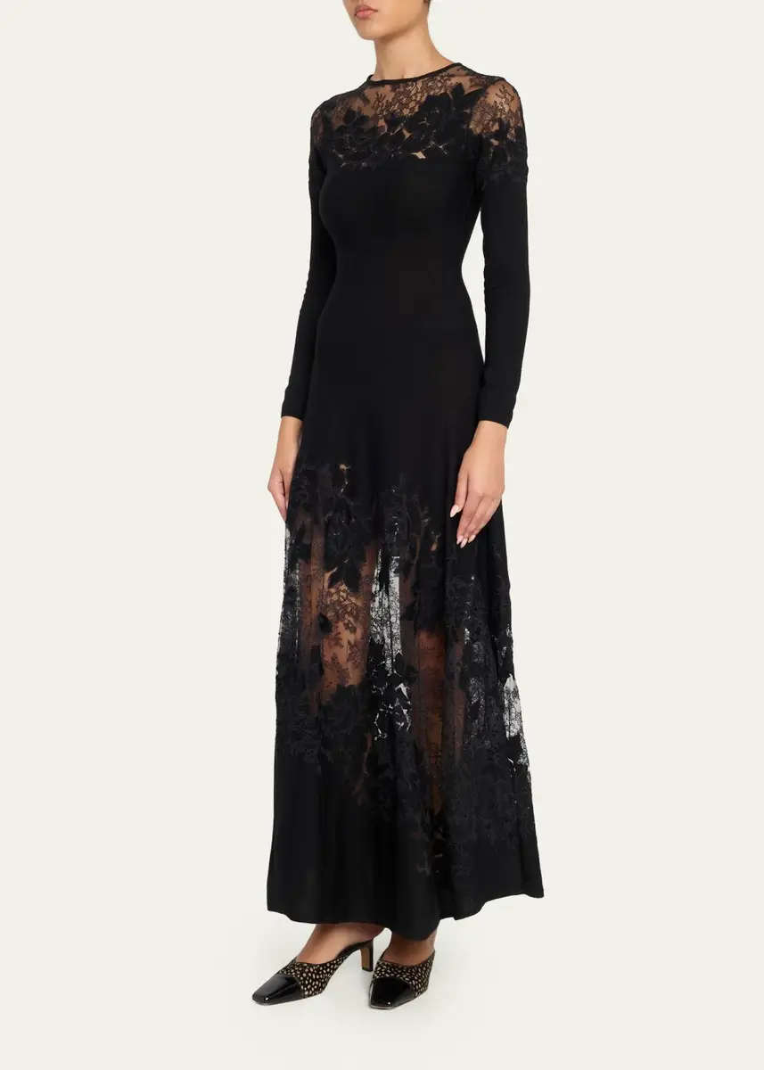 Ulla Johnson Clemence Long-Sleeve Lace Dress | Thumbnail 4