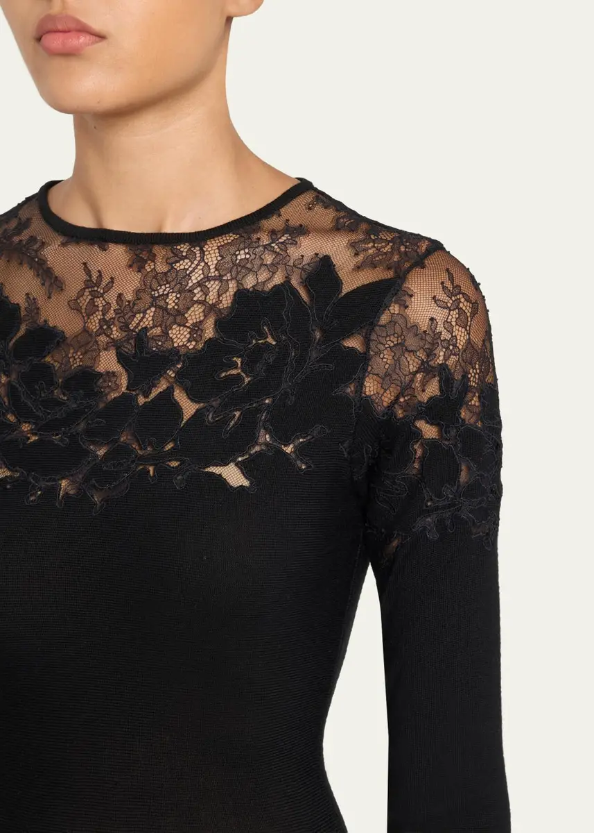 Ulla Johnson Clemence Long-Sleeve Lace Dress | Thumbnail 5