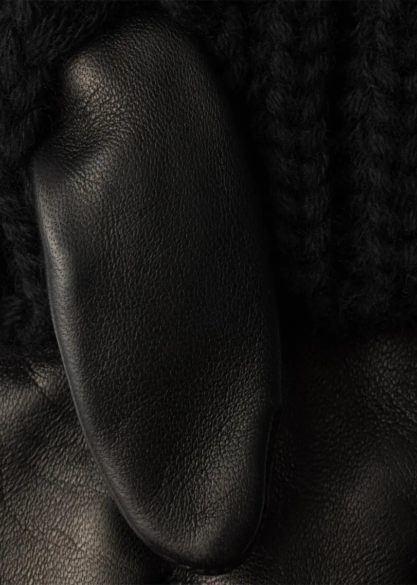 Prada Leather & Wool Gloves | Thumbnail 3 Prada Leather & Wool Gloves | Thumbnail 3