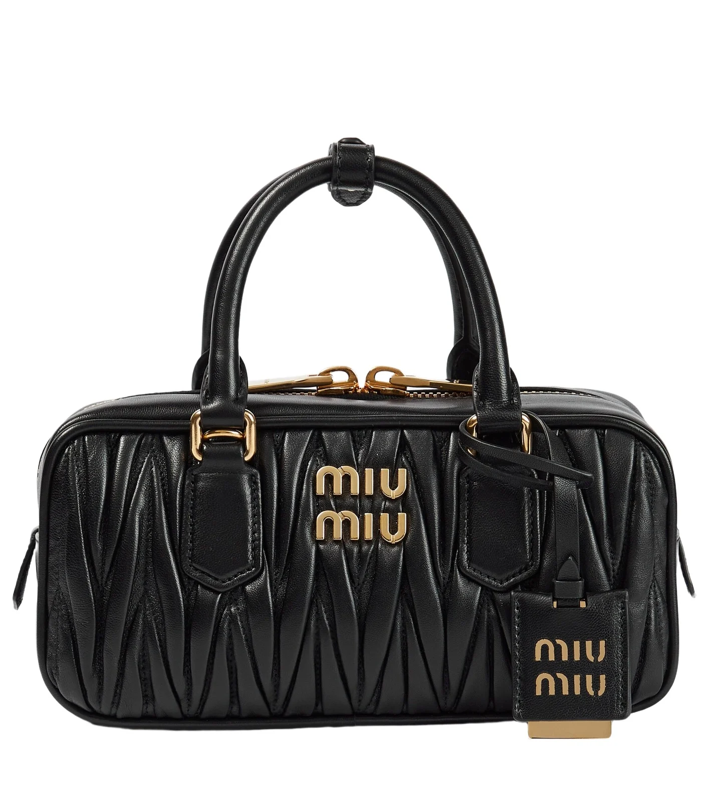 Miu Miu Arcadie matelassé leather top-handle bag