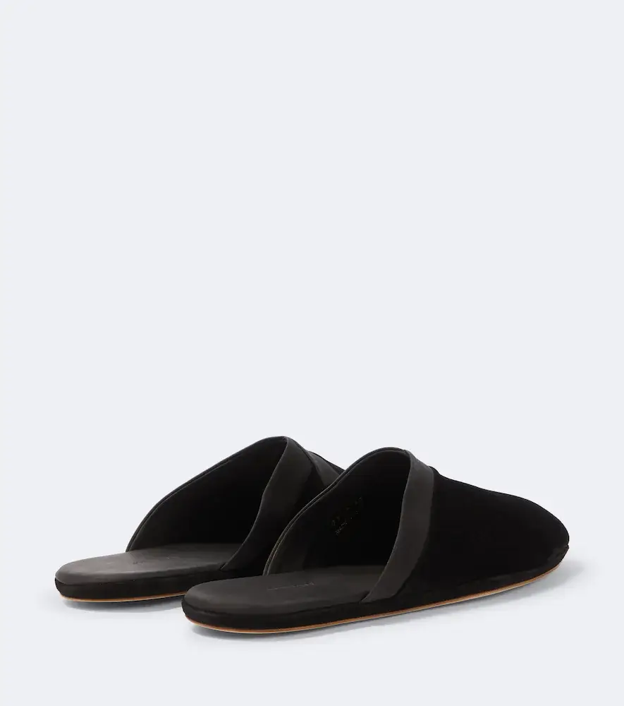 John Lobb Leather-trimmed suede slippers | Thumbnail 3 John Lobb Leather-trimmed suede slippers | Thumbnail 3