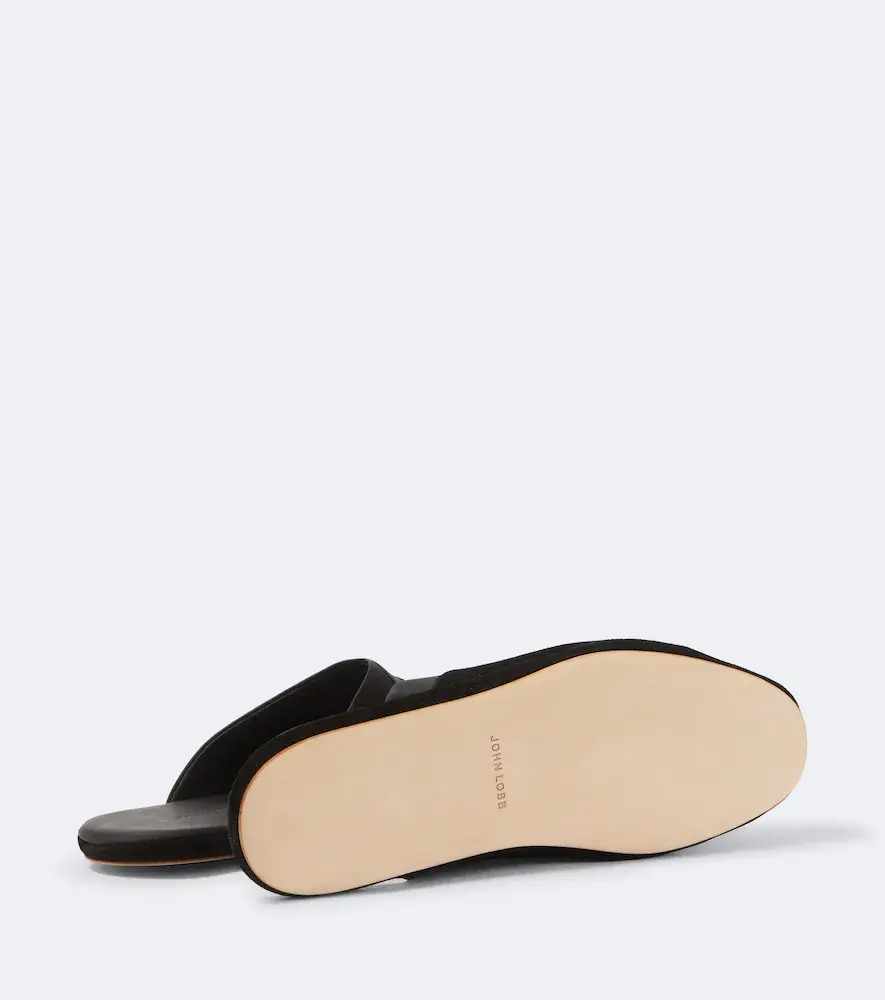 John Lobb Leather-trimmed suede slippers | Thumbnail 6 John Lobb Leather-trimmed suede slippers | Thumbnail 6