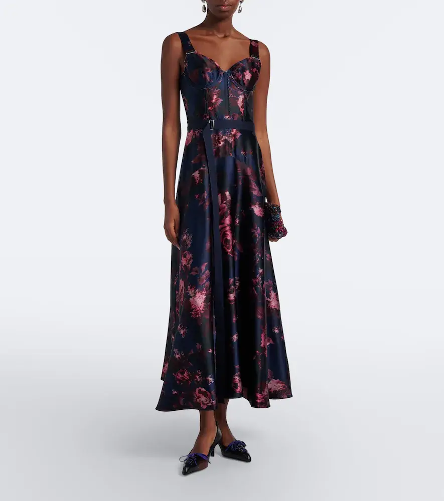 Erdem Belted floral bustier dress | Thumbnail 2
