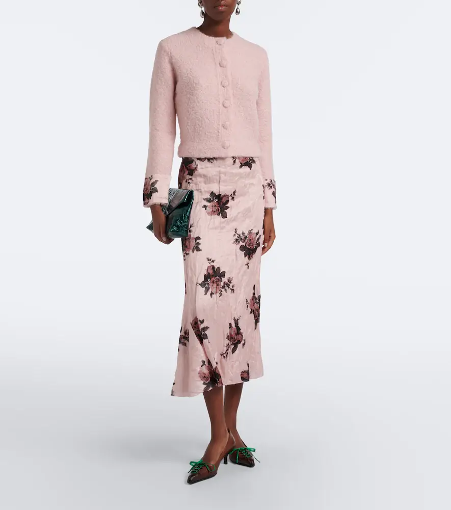 Erdem Floral satin midi skirt | Thumbnail 6 Erdem Floral satin midi skirt | Thumbnail 6