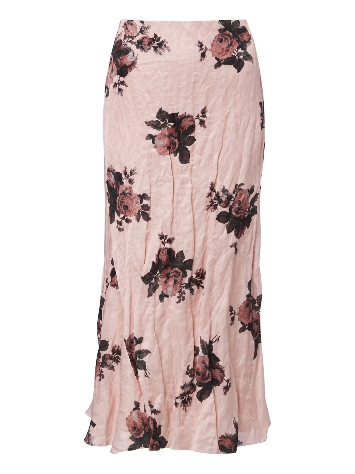 Floral satin midi skirt Floral satin midi skirt