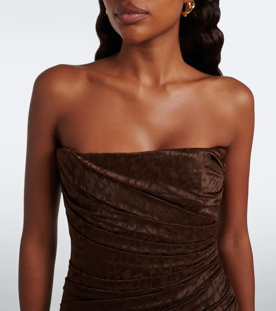 Alex Perry Leopard-print ruched lace midi dress | Thumbnail 5 Alex Perry Leopard-print ruched lace midi dress | Thumbnail 5
