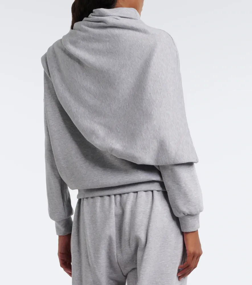 Magda Butrym Draped cotton-blend jersey sweatshirt | Thumbnail 4 Magda Butrym Draped cotton-blend jersey sweatshirt | Thumbnail 4