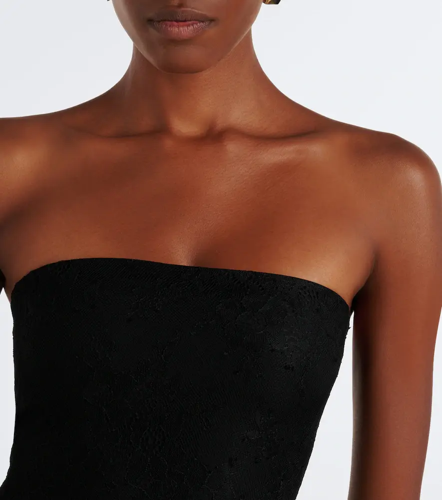 Retrofête Retrofête Jeanette lace strapless gown | Thumbnail 5