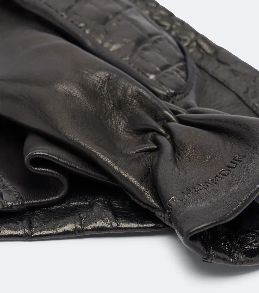 Nour Hammour Silk-lined leather gloves | Thumbnail 2 Nour Hammour Silk-lined leather gloves | Thumbnail 2