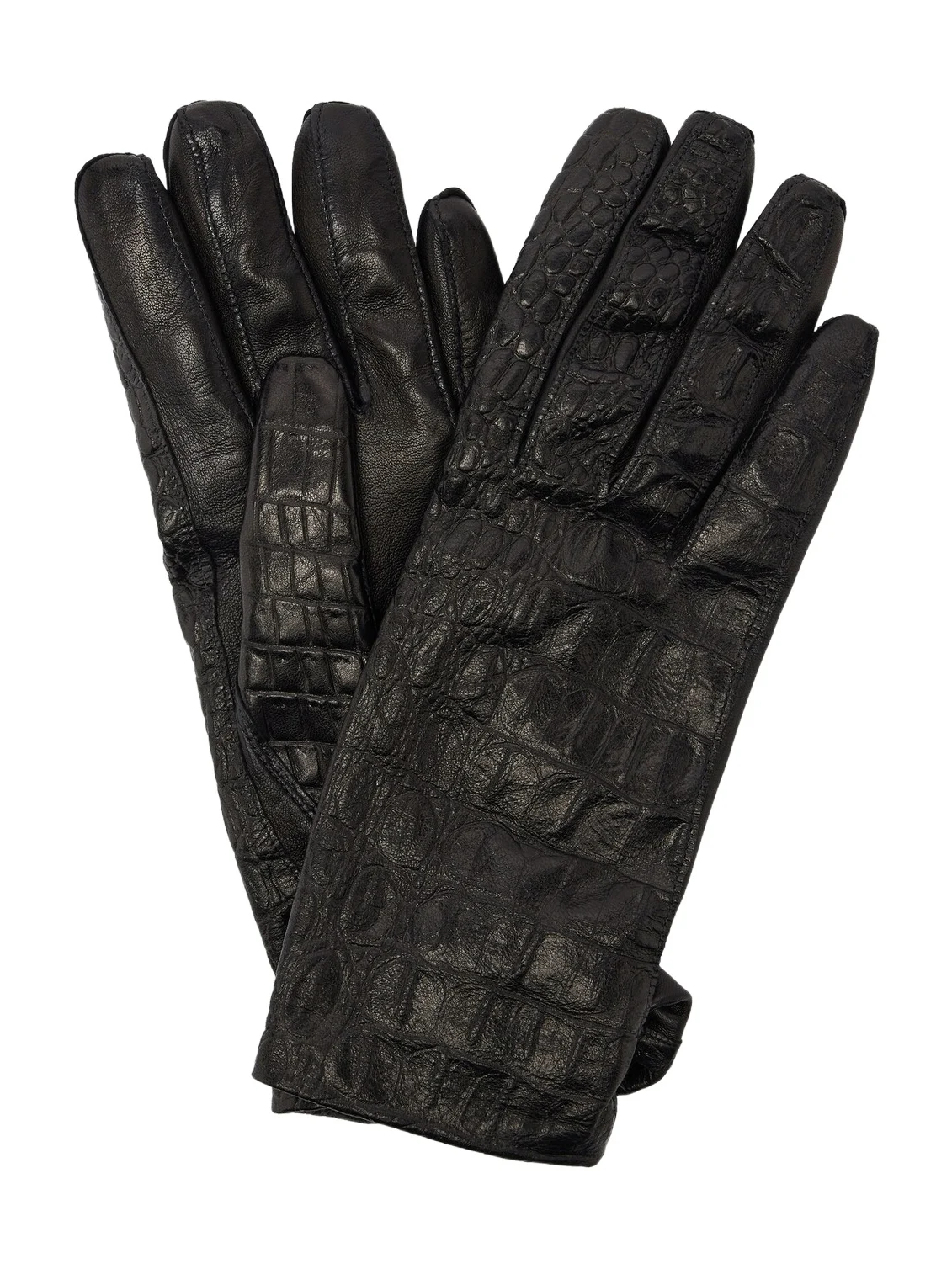 Nour Hammour Silk-lined leather gloves