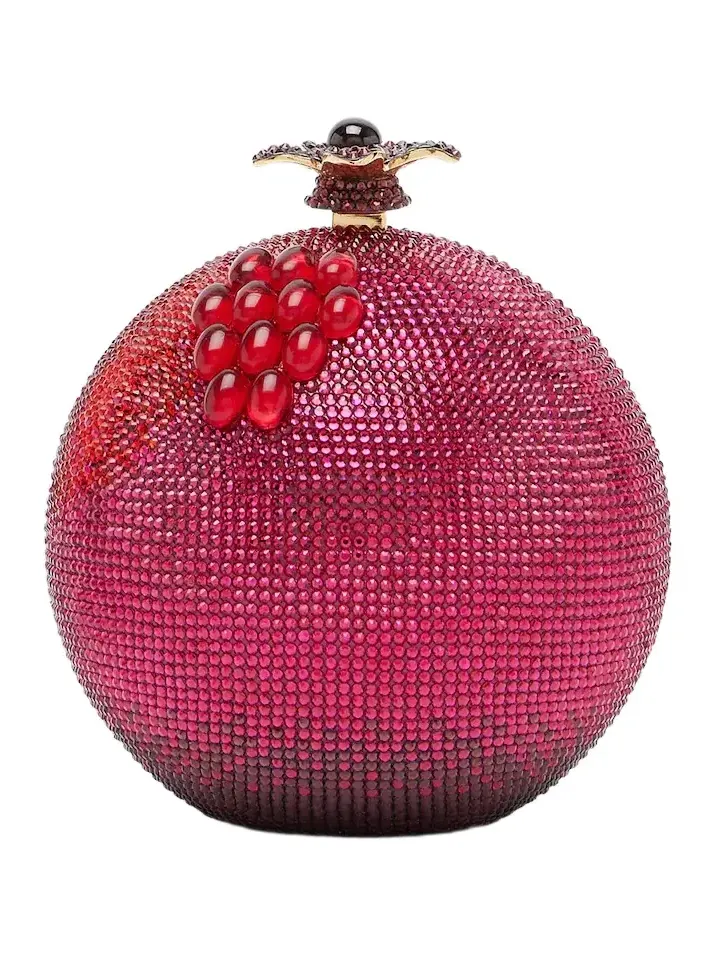 Pomegranate crystal-embellished clutch Pomegranate crystal-embellished clutch
