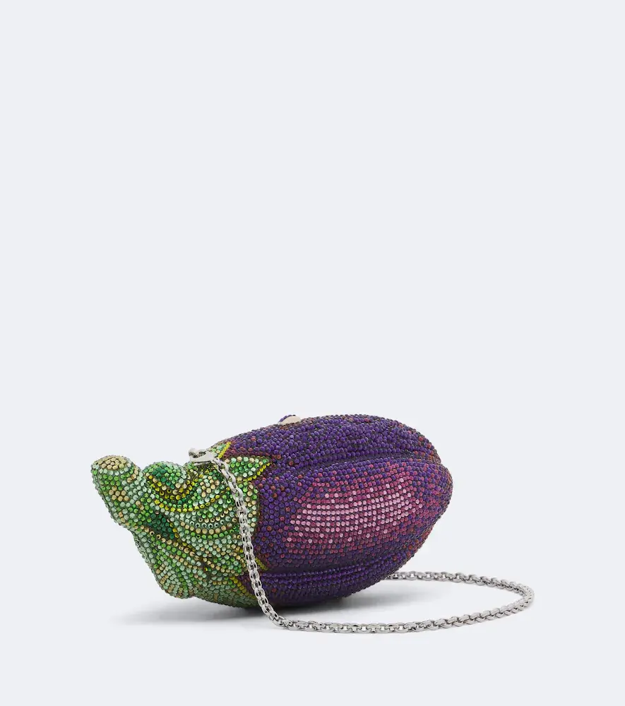 Judith Leiber Couture Eggplant crystal-embellished clutch | Thumbnail 2 Judith Leiber Couture Eggplant crystal-embellished clutch | Thumbnail 2