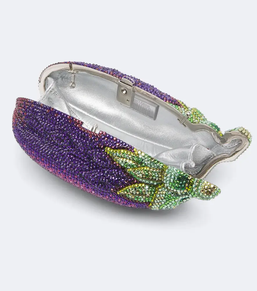 Judith Leiber Couture Eggplant crystal-embellished clutch | Thumbnail 3 Judith Leiber Couture Eggplant crystal-embellished clutch | Thumbnail 3
