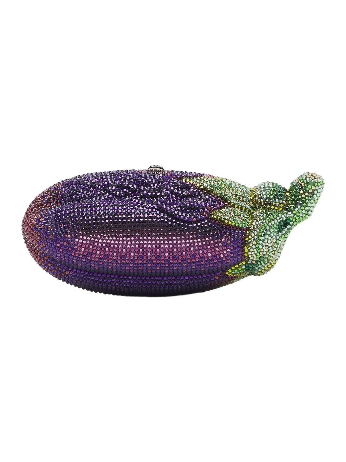 Eggplant crystal-embellished clutch Eggplant crystal-embellished clutch