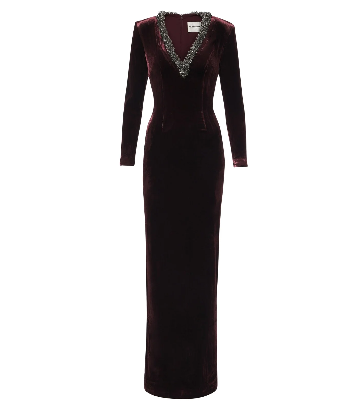 Roland Mouret Embellished velvet gown