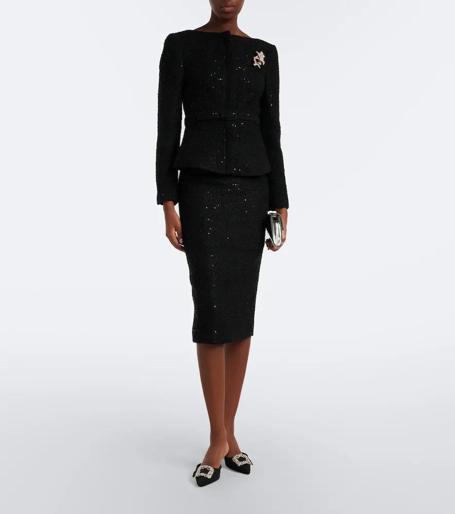 Roland Mouret Sequined bouclé pencil skirt | Thumbnail 5 Roland Mouret Sequined bouclé pencil skirt | Thumbnail 5