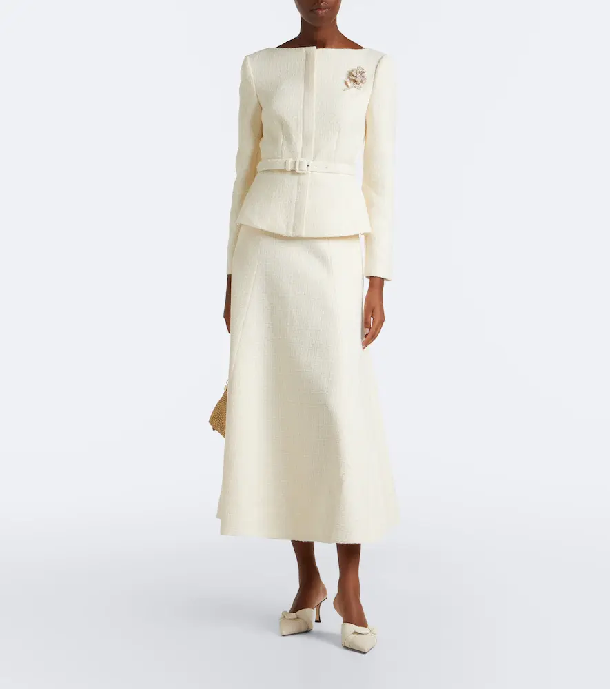 Roland Mouret Belted embellished bouclé jacket | Thumbnail 2