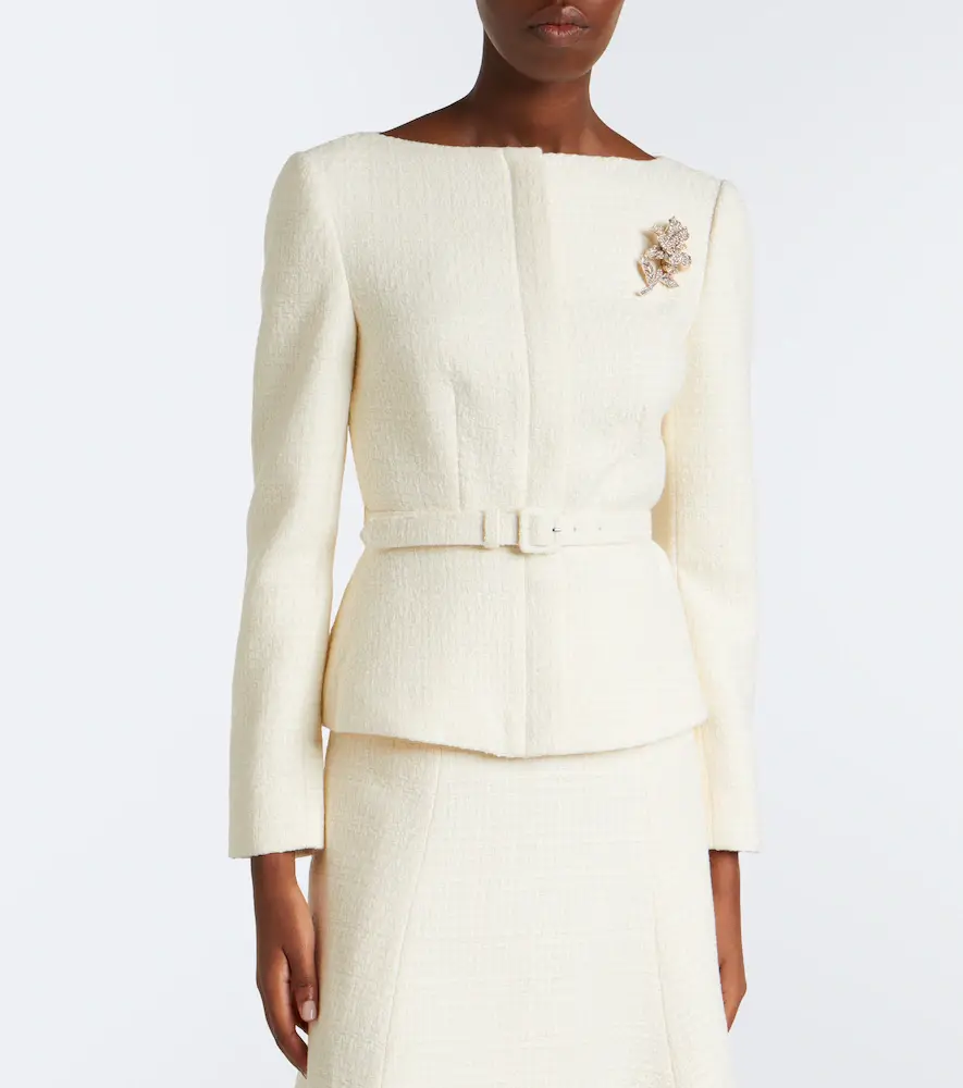 Roland Mouret Belted embellished bouclé jacket | Thumbnail 5