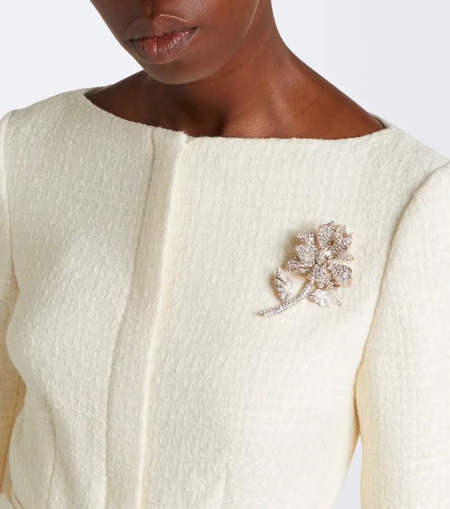 Roland Mouret Belted embellished bouclé jacket | Thumbnail 6