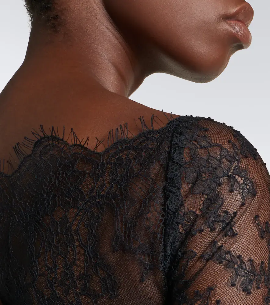 Roland Mouret Lace-trimmed velvet gown | Thumbnail 7 Roland Mouret Lace-trimmed velvet gown | Thumbnail 7