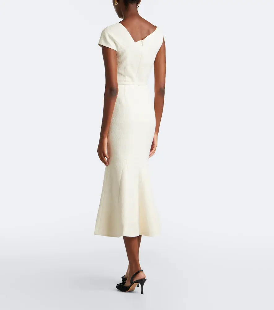Roland Mouret Belted asymmetric bouclé cocktail dress | Thumbnail 2 Roland Mouret Belted asymmetric bouclé cocktail dress | Thumbnail 2