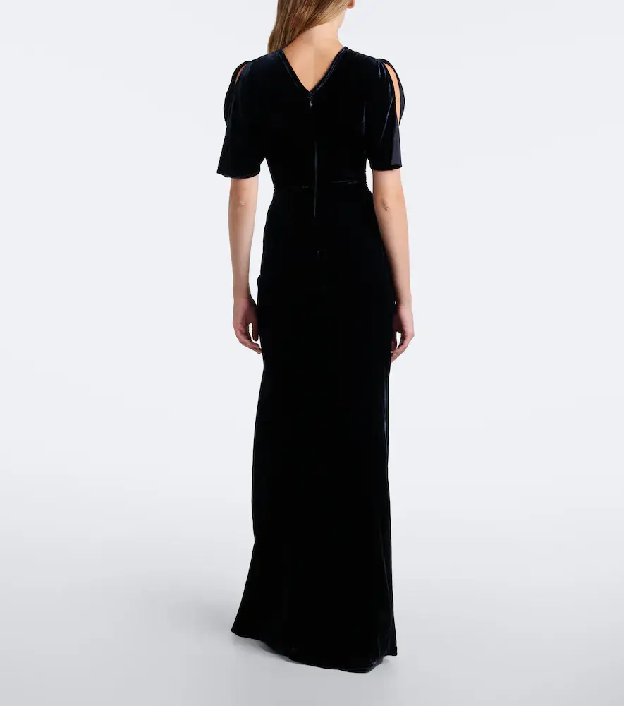 Victoria Beckham Isabella velvet gown | Thumbnail 4 Victoria Beckham Isabella velvet gown | Thumbnail 4