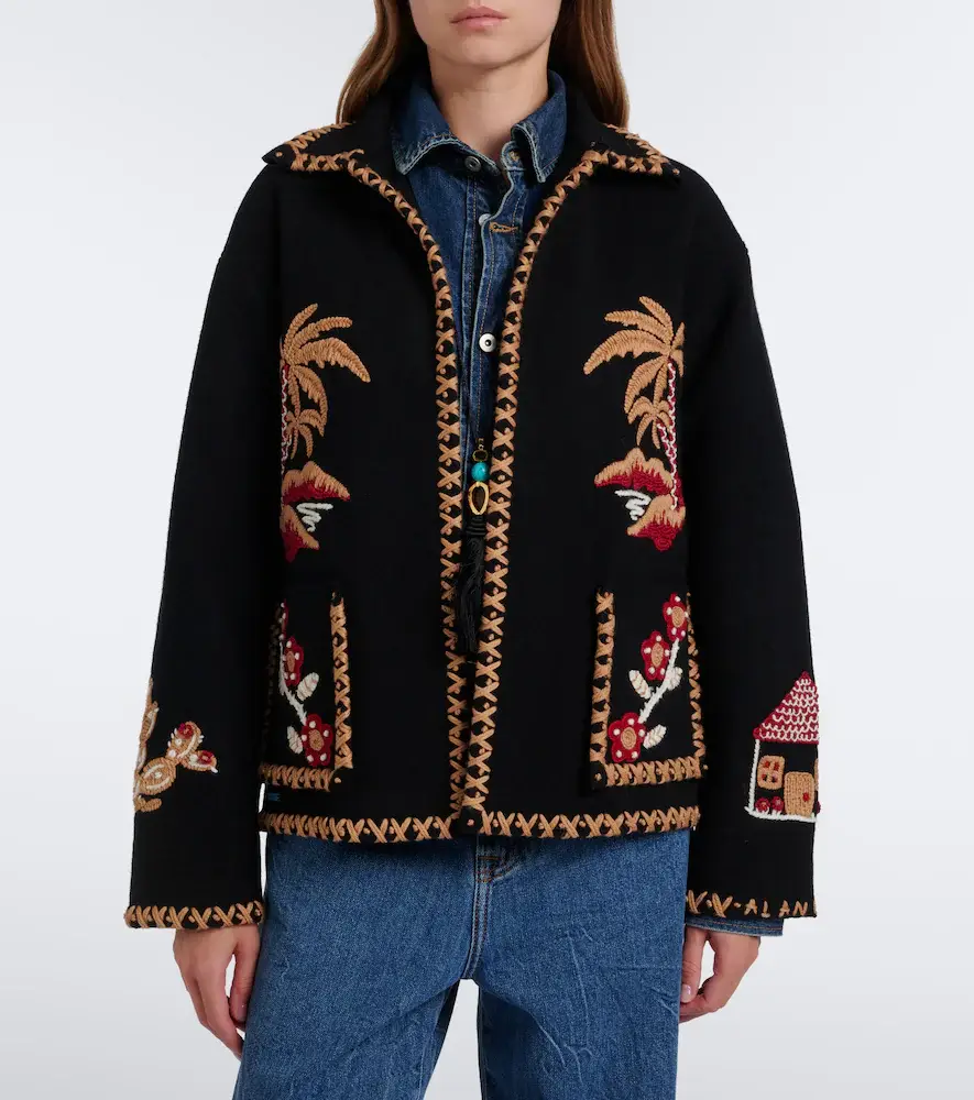 Alanui Remember Me embroidered virgin wool jacket | Thumbnail 4 Alanui Remember Me embroidered virgin wool jacket | Thumbnail 4