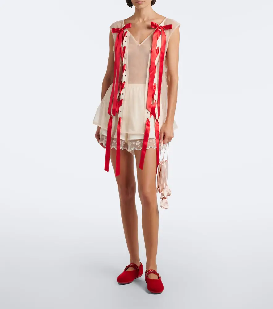 Simone Rocha Embellished velvet Mary Jane flats | Thumbnail 5 Simone Rocha Embellished velvet Mary Jane flats | Thumbnail 5