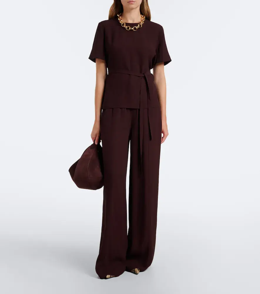 Joseph Dee crêpe wide-leg pants | Thumbnail 3 Joseph Dee crêpe wide-leg pants | Thumbnail 3