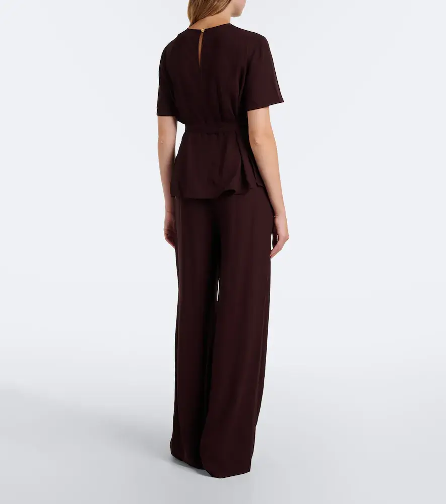 Joseph Dee crêpe wide-leg pants | Thumbnail 4 Joseph Dee crêpe wide-leg pants | Thumbnail 4