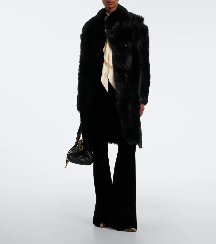 Yves Salomon Reversible shearling wrap coat | Thumbnail 5