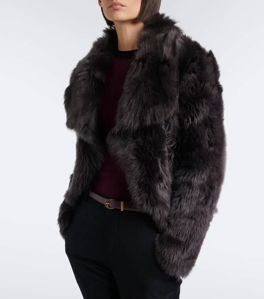 Yves Salomon Shearling jacket | Thumbnail 7 Yves Salomon Shearling jacket | Thumbnail 7