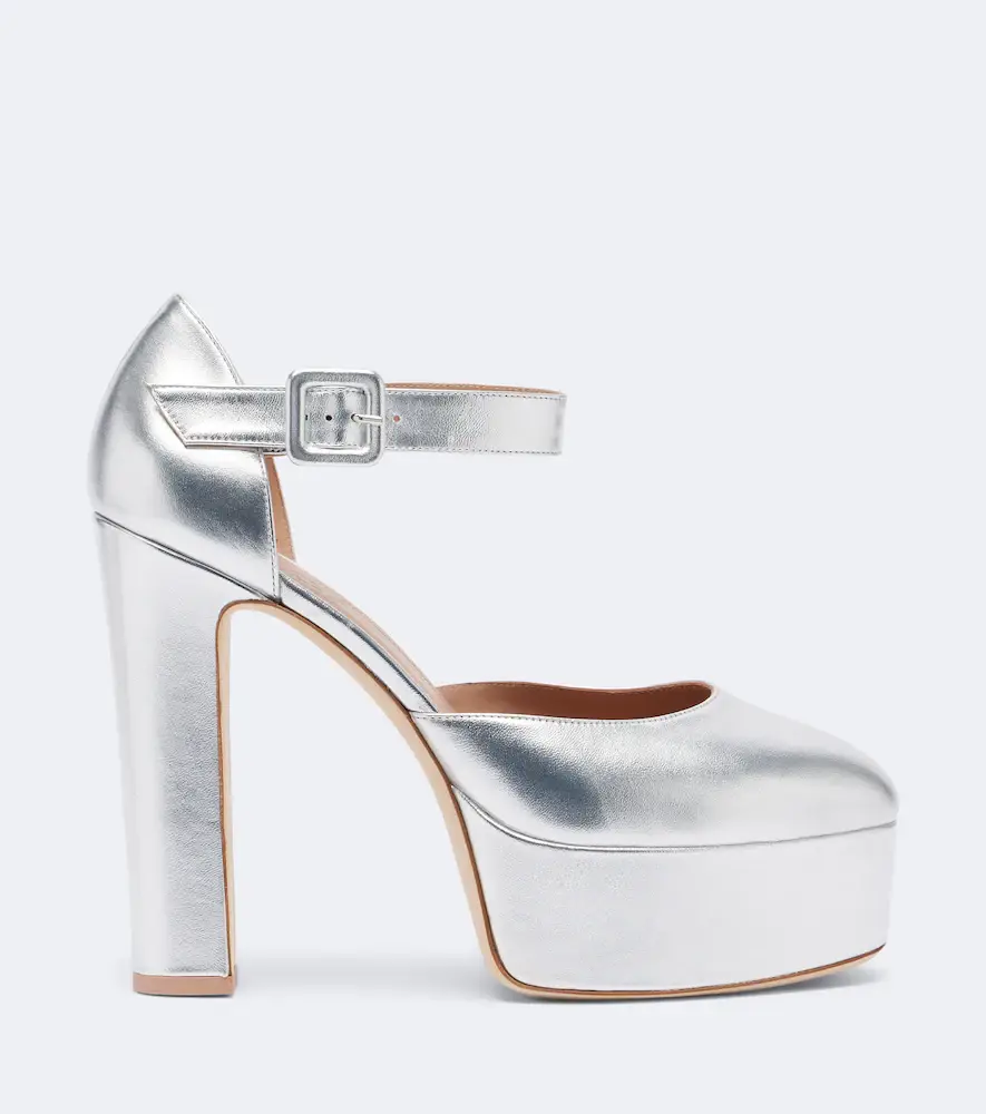 Malone Souliers Leila metallic leather platform pumps | Thumbnail 2 Malone Souliers Leila metallic leather platform pumps | Thumbnail 2