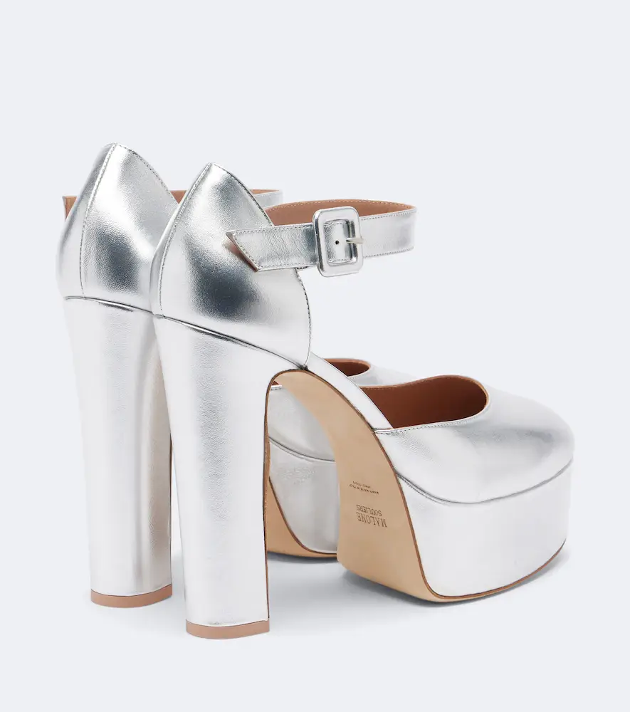Malone Souliers Leila metallic leather platform pumps | Thumbnail 3 Malone Souliers Leila metallic leather platform pumps | Thumbnail 3